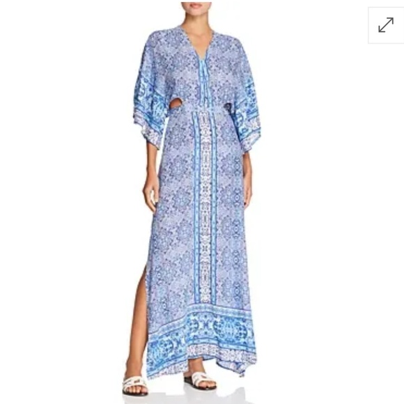 SURF GYPSY  Paisley Maxi Dress Swim Cover-Up Large - Picture 1 of 16